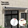 Retractable Folding Arm Awning Motorised Sunshade 4Mx3M Grey