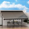 Retractable Folding Arm Awning Motorised Sunshade 4.5Mx3M Grey