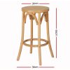 Bar Stools Wooden Stool Counter Chair Kitchen Barstools Rattan Seat. – 1