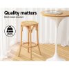 Bar Stools Wooden Stool Counter Chair Kitchen Barstools Rattan Seat. – 1