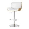 Bar Stools Kitchen Stool Chairs Metal Barstool Dining Chair Swivel – White