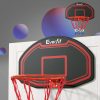 38″ Basketball Hoop Backboard Door Wall Mounted Ring Net Sports Kids