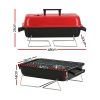 Charcoal BBQ Portable Grill Camping Barbecue Outdoor Cooking Smoker