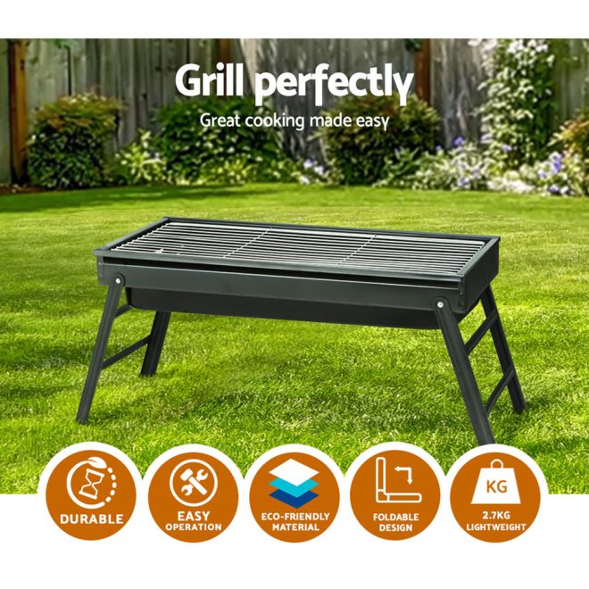 BBQ Grill Charcoal Smoker Foldable