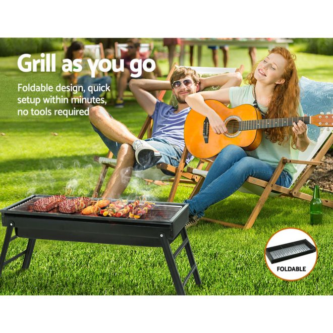 BBQ Grill Charcoal Smoker Foldable