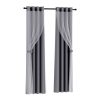 2X 132x160cm Blockout Sheer Curtains Charcoal