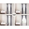 2X 132x160cm Blockout Sheer Curtains Charcoal