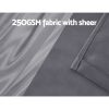 2X 132x160cm Blockout Sheer Curtains Charcoal