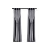 2X 132x242cm Blockout Sheer Curtains Charcoal