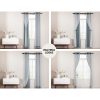 2X 132x242cm Blockout Sheer Curtains Light Grey