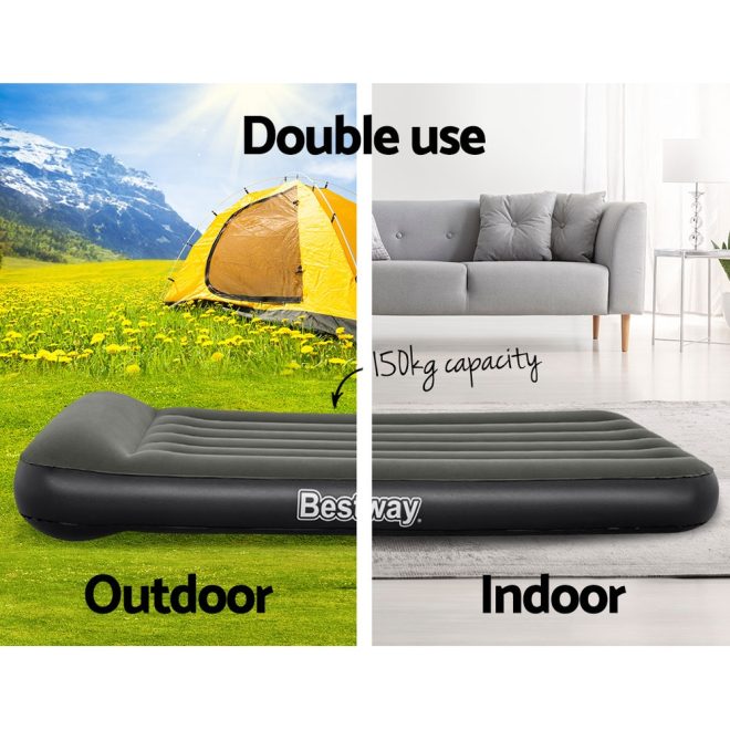 Air Mattress Single Inflatable Bed 30cm Airbed Grey