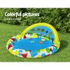 Kids Pool 120x117x46cm Inflatable Play Swimming Pools w/ Canopy 45L