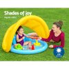 Kids Pool 115x89x76cm Inflatable Play Swimming Pools w/ Canopy 31L