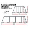 Swimming Pool 412x201x122cm Steel Frame Above Ground Pools Filter Pump Ladder 8124L