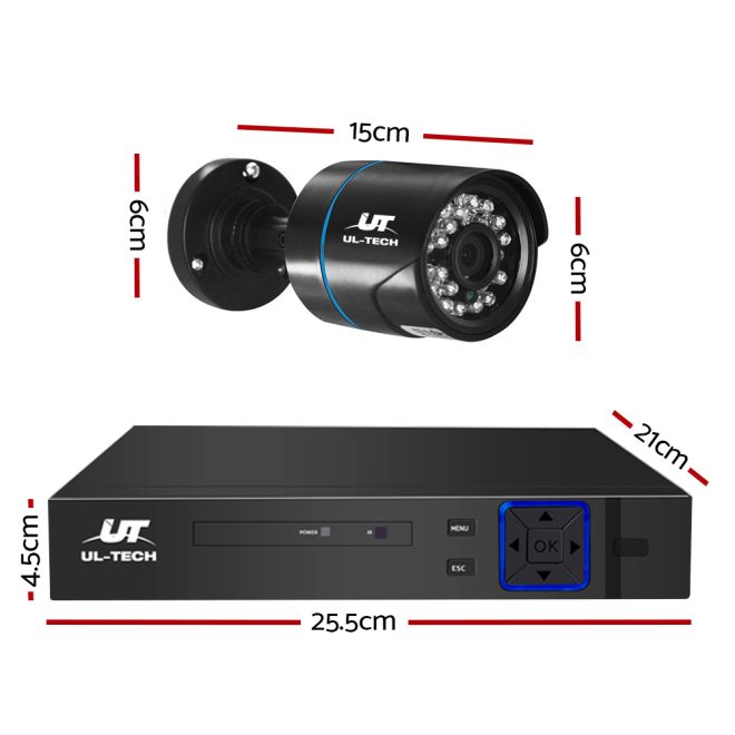 1080P CCTV Camera Home Security System DVR Outdoor HD Night Vision 4TB – 4