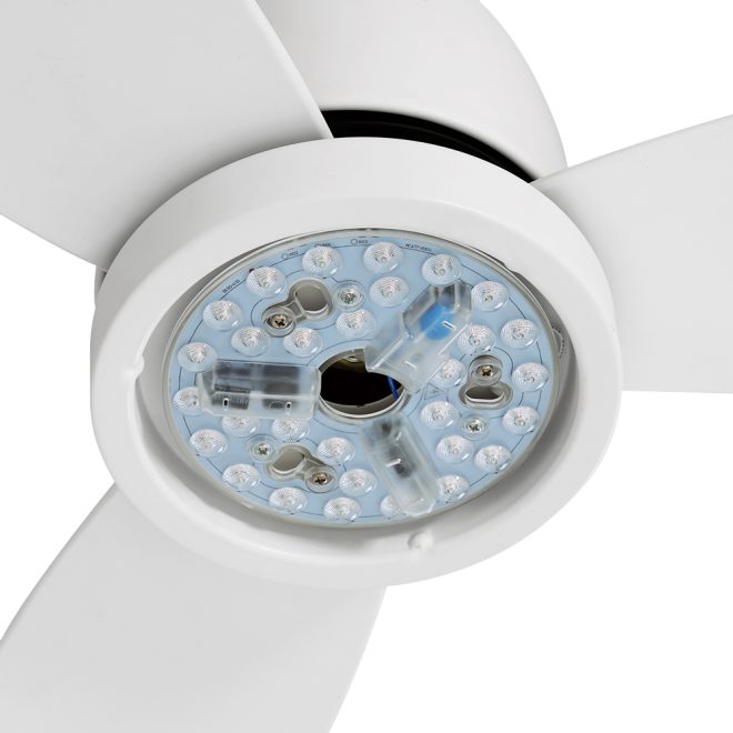 Devanti 52” Ceiling Fan DC Motor LED Light Remote Control – White