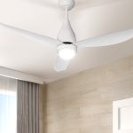 Devanti 52” Ceiling Fan DC Motor LED Light Remote Control – White