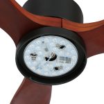 Devanti 52” Ceiling Fan AC Motor 3 Blades w/Light – Dark Wood