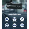 Dash Camera 4K Hidden Front Rear WiFi