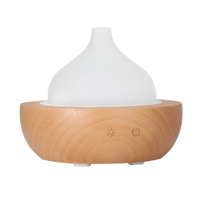 Aroma Aromatherapy Diffuser LED Oil Ultrasonic Air Humidifier Glass Wood