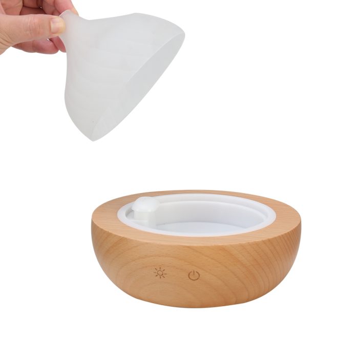 Aroma Aromatherapy Diffuser LED Oil Ultrasonic Air Humidifier Glass Wood