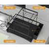 Dish Rack Expandable Drying Drainer Cutlery Holder Tray Kitchen 2 Tiers