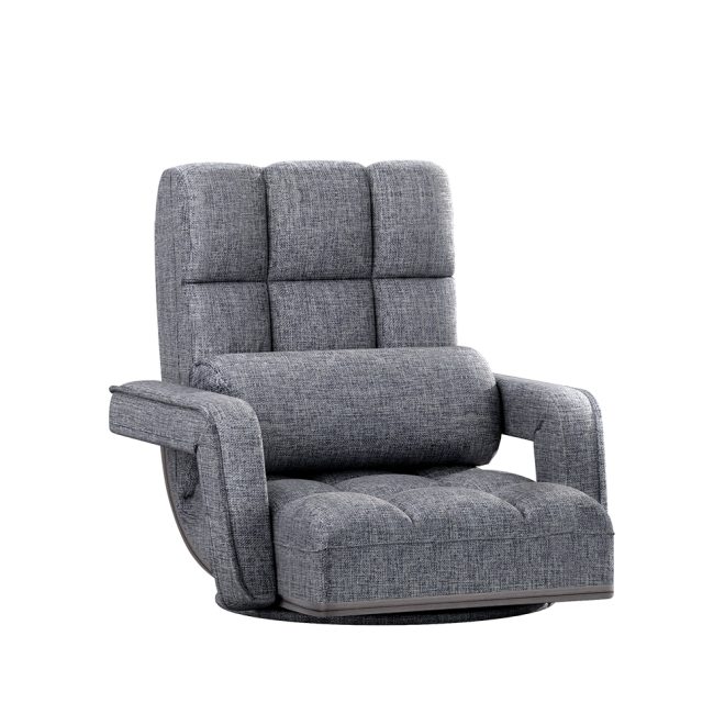 Floor Sofa Bed Lounge Chair Recliner Chaise Chair Swivel – Grey