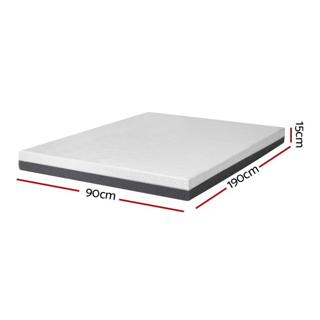 Bedding Memory Foam Mattress Bed Cool Gel Non Spring 15cm Single