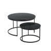 Nesting Coffee Table Set of 2 Marble Effect Tika