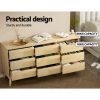 9 Chest of Drawers Cabinet Dresser Table Tallboy Storage Bedroom Oak