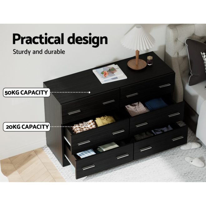 6 Chest of Drawers – VEDA Black