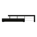 Greenock TV Cabinet Entertainment Unit Stand RGB LED Gloss Furniture 215cm – Black