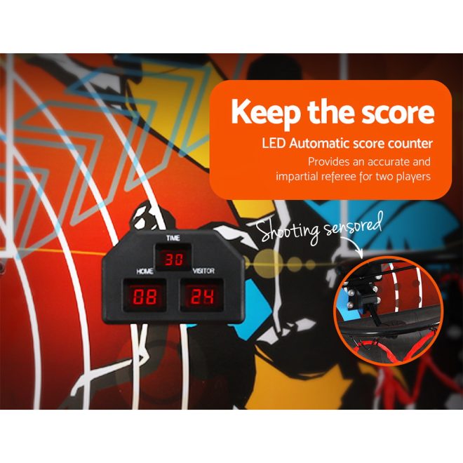 Arcade Basketball Game Double shooting Electronic Scoring Folding Outdoor Kids