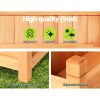 Garden Bed Raised Wooden Planter Box Vegetables – 60x30x33 cm