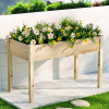 Green Fingers Garden Bed Elevated 120x60x80cm Wooden Planter Box Raised Container