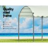 Gazebo Marquee 4x3m Outdoor Event Wedding Tent Camping Party Shade Iron Art Canopy Beige