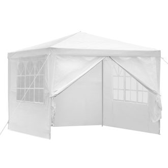 Gazebo 3x3m Marquee Wedding Party Tent Outdoor Camping Side Wall Canopy Window Panel White