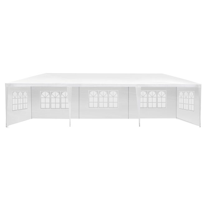 Gazebo 3x9m Marquee Wedding Party Tent Outdoor Camping Side Wall Canopy 5 Panel White