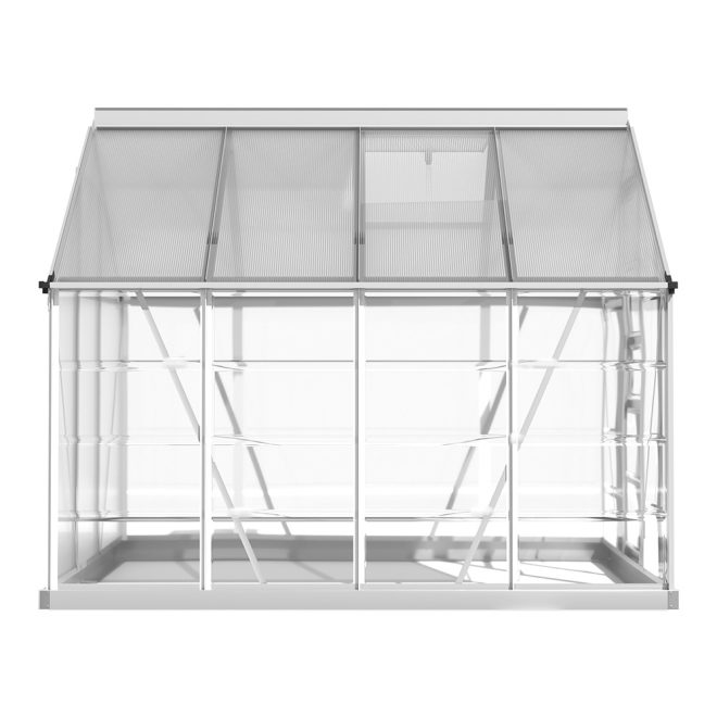 Greenhouse 2.48×1.89x2M Aluminium Polycarbonate Green House Garden Shed