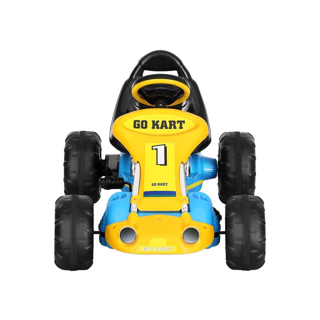 Kids Pedal Go Kart Ride On Toys Racing Car Plastic Tyre Blue