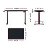 Electric Standing Desk Gaming Desks Sit Stand Table RGB Light Home Office. – Black