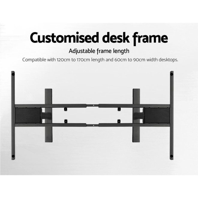 Electric Standing Desk Height Adjustable Sit Stand Desks Table – 120×60 cm, Black