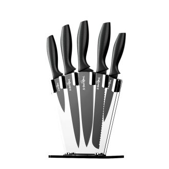 5-Star Chef Kitchen Knife Set Stainless Steel Non-stick with Sharpener