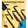 5-Star Chef Kitchen Knife Set Stainless Steel Non-stick with Sharpener – 7