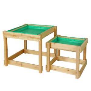 Kids Sandpit Wooden Sandbox Sand Pit Water Table Outdoor Toys 101cm