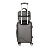 2pc Luggage 12″ 20″ Trolley Travel Suitcase Storage Carry On TSA Lock Dark Grey