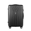 3pc Luggage 20” 24” 28” Trolley Suitcase Sets Travel TSA Hard Case Lightweight – Black