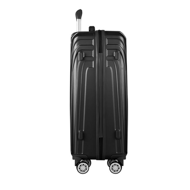 3pc Luggage 20” 24” 28” Trolley Suitcase Sets Travel TSA Hard Case Lightweight – Black