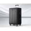 28″ Luggage Trolley Travel Suitcase Set TSA Hard Case Lightweight Aluminum Black