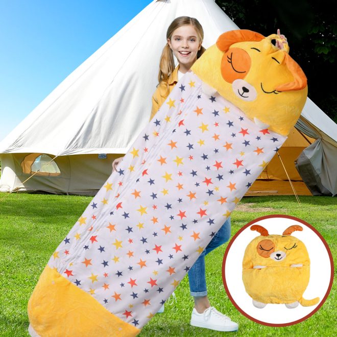 Sleeping Bag Child Pillow Kids Bags Happy Napper – 180 x 70 cm, Dog Design